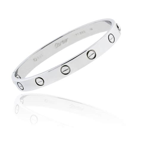 cartier love bracelet in silver